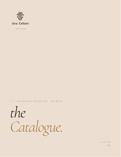 Uva Cellars catalogue cover — the Catalogue, 2026 Edition